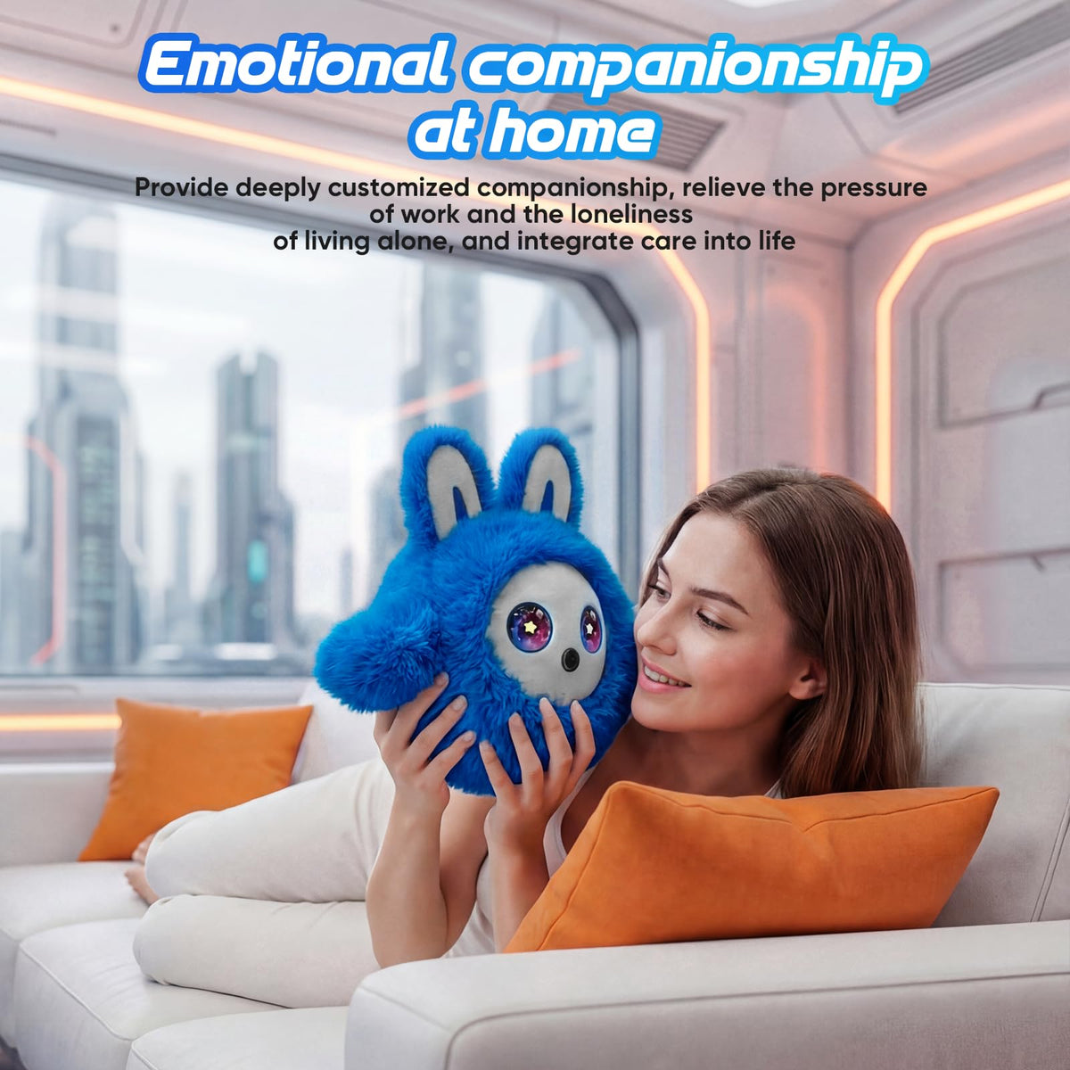 CVCBSER Smart Ai Companion Robot Cute Pet, Desk Robot Voice Chat gpt Emotional Interaction, Richness Expressiveness Ai Pet Robot for Adults Chat (Grey Face)