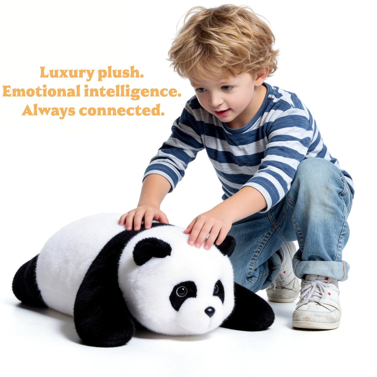 AI Companion Plush Toy Panda Bear – Smart Interactive Panda, Emotional Support Plush, Cute Virtual Pet for Work & Home