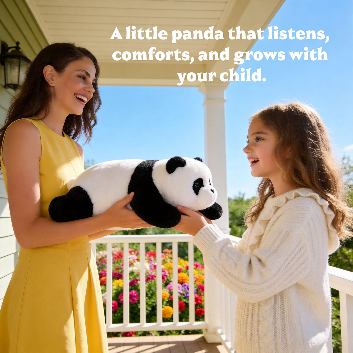 AI Companion Plush Toy Panda Bear – Smart Interactive Panda, Emotional Support Plush, Cute Virtual Pet for Work & Home