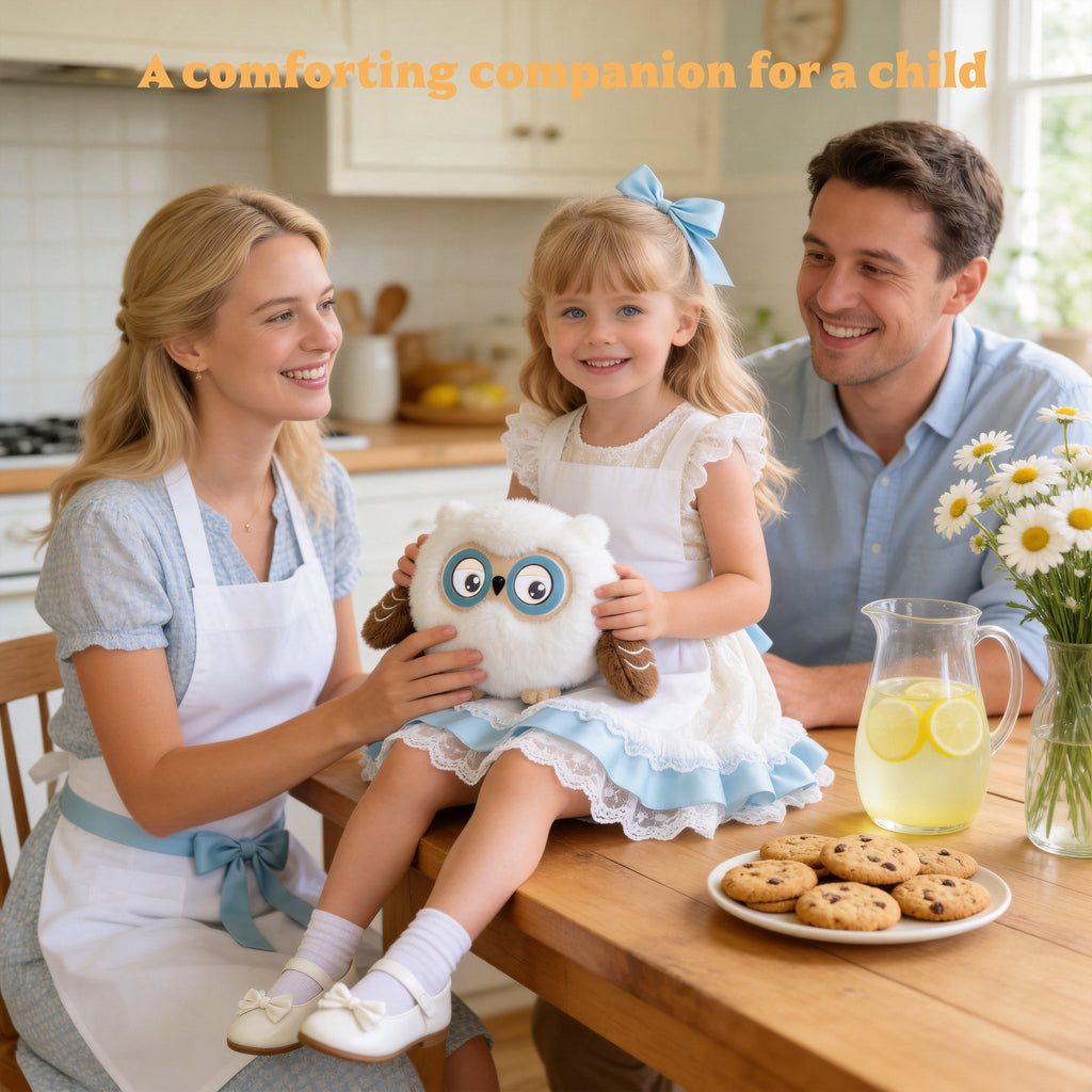 AI Companion Plush Owl – Smart Interactive AI Owl, Emotional Support Plush, Cute Virtual Pet for Work & Home