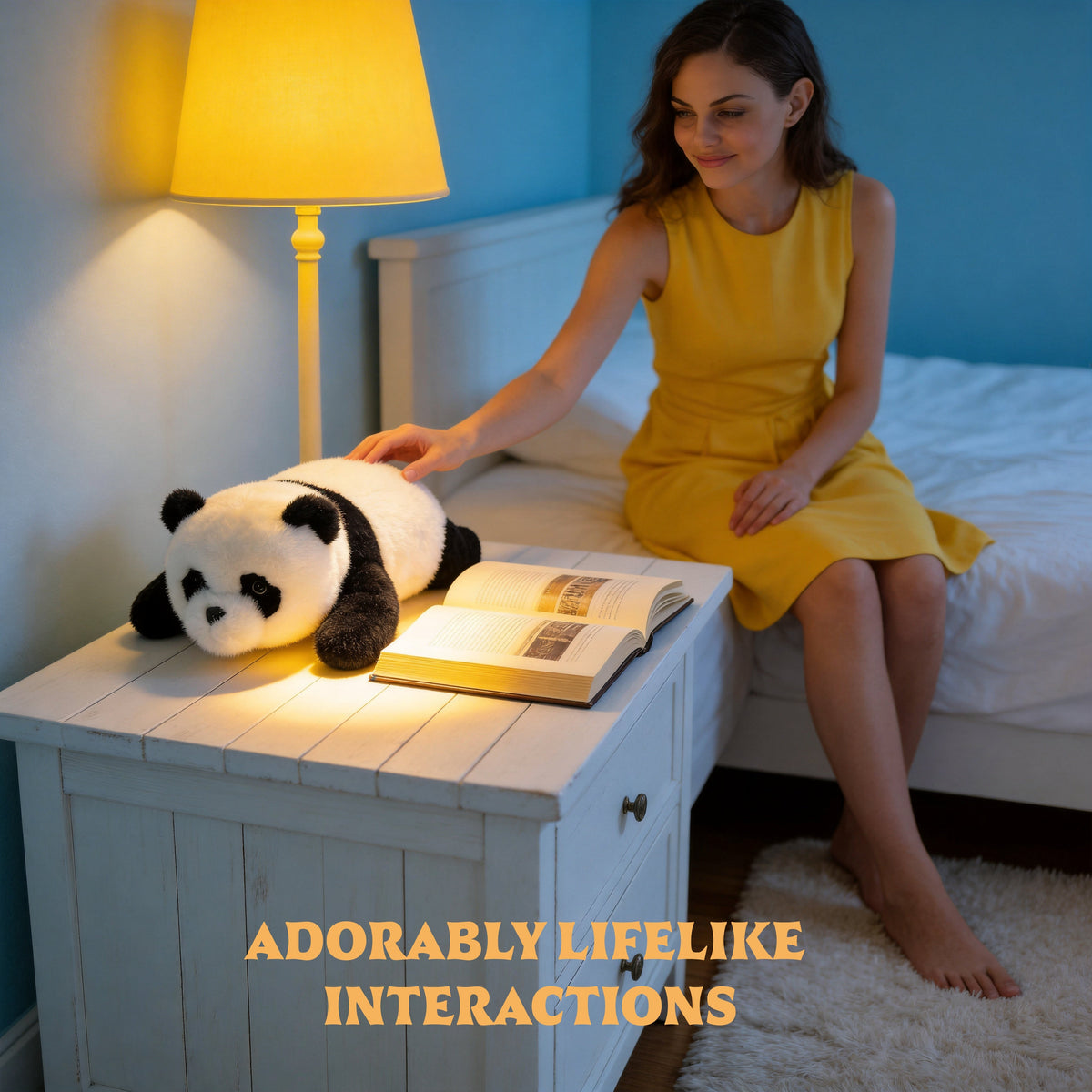AI Companion Plush Toy Panda Bear – Smart Interactive Panda, Emotional Support Plush, Cute Virtual Pet for Work & Home