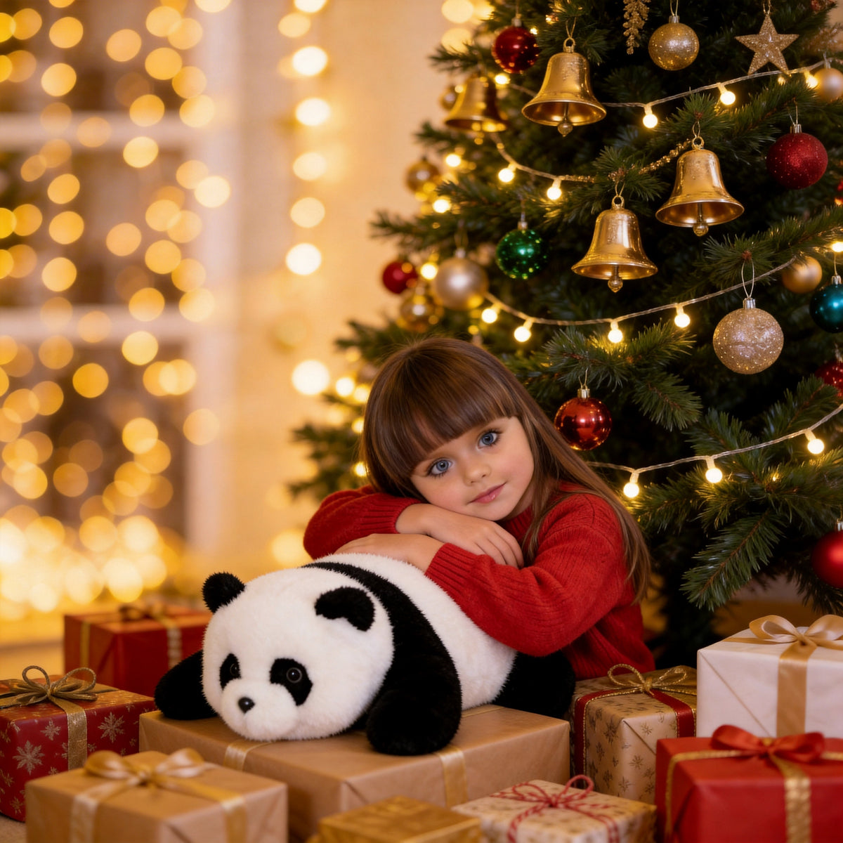 AI Companion Plush Toy Panda Bear – Smart Interactive Panda, Emotional Support Plush, Cute Virtual Pet for Work & Home