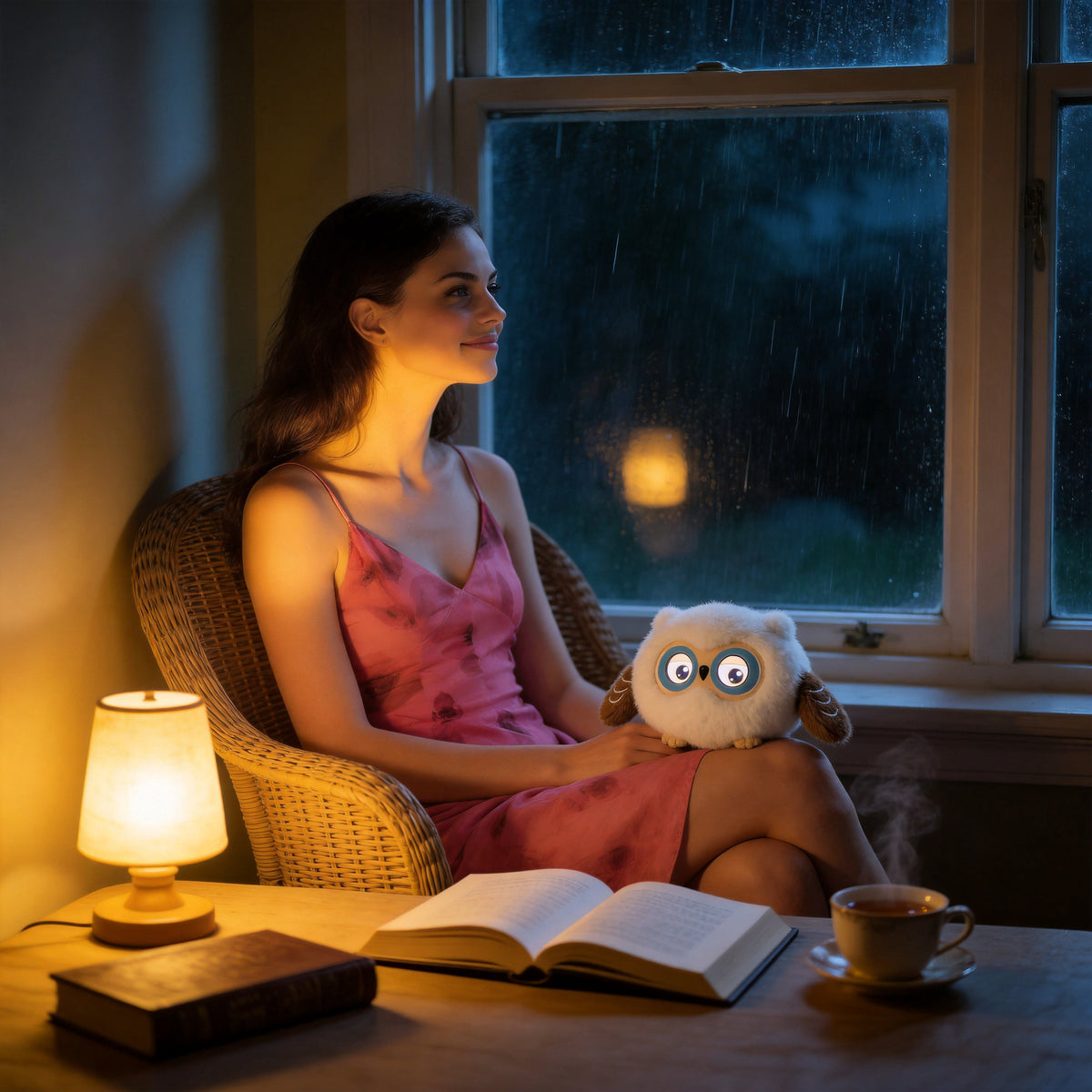AI Companion Plush Owl – Smart Interactive AI Owl, Emotional Support Plush, Cute Virtual Pet for Work & Home