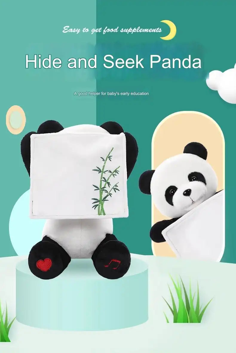 Interactive Hide & Seek Panda Baby Toy - Educational Plush with Voice Recording & Songs