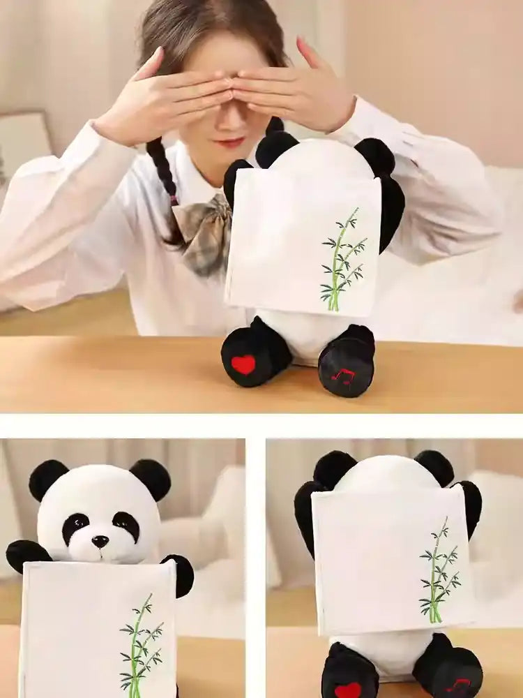Interactive Hide & Seek Panda Baby Toy - Educational Plush with Voice Recording & Songs