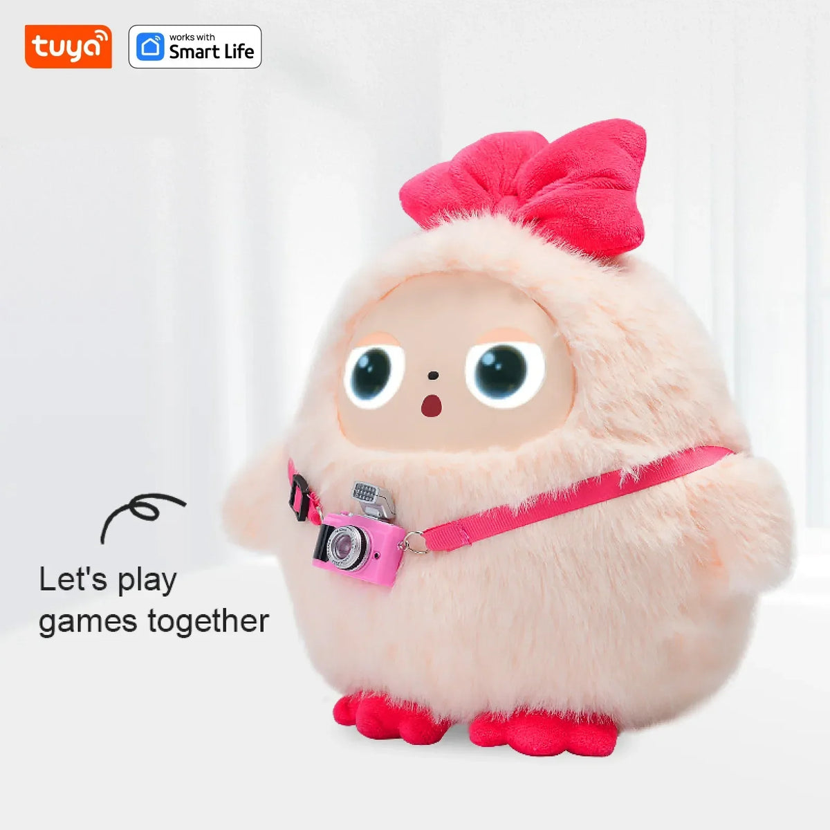 AI Smart Plush Toy – Interactive Voice Companion with LED Eyes & App Control