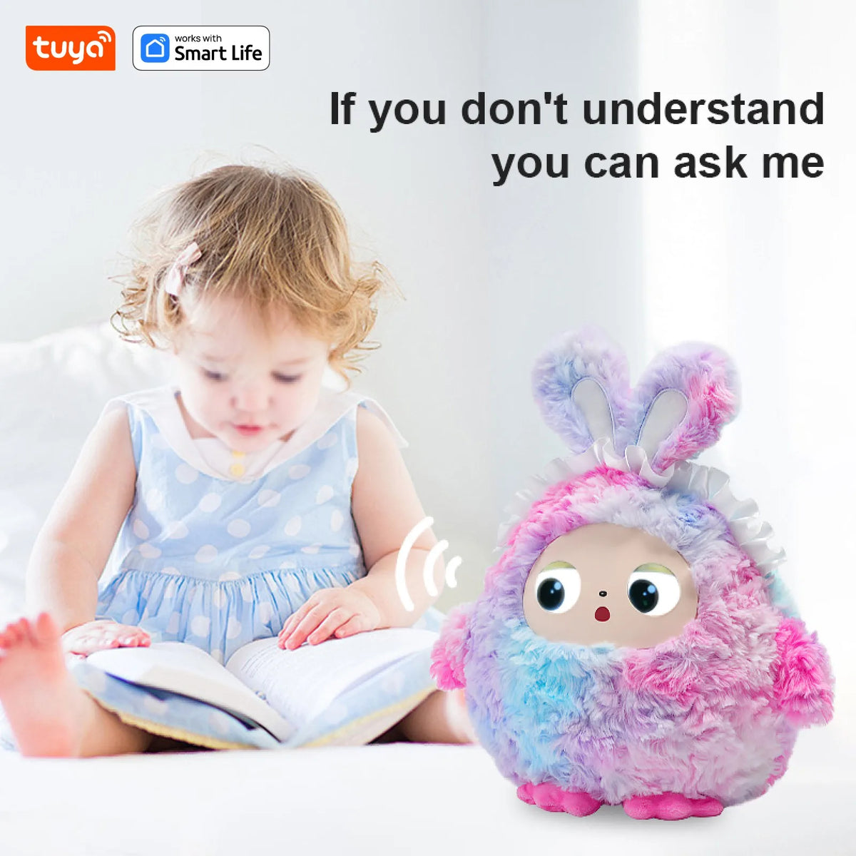 AI Smart Plush Toy – Interactive Voice Companion with LED Eyes & App Control