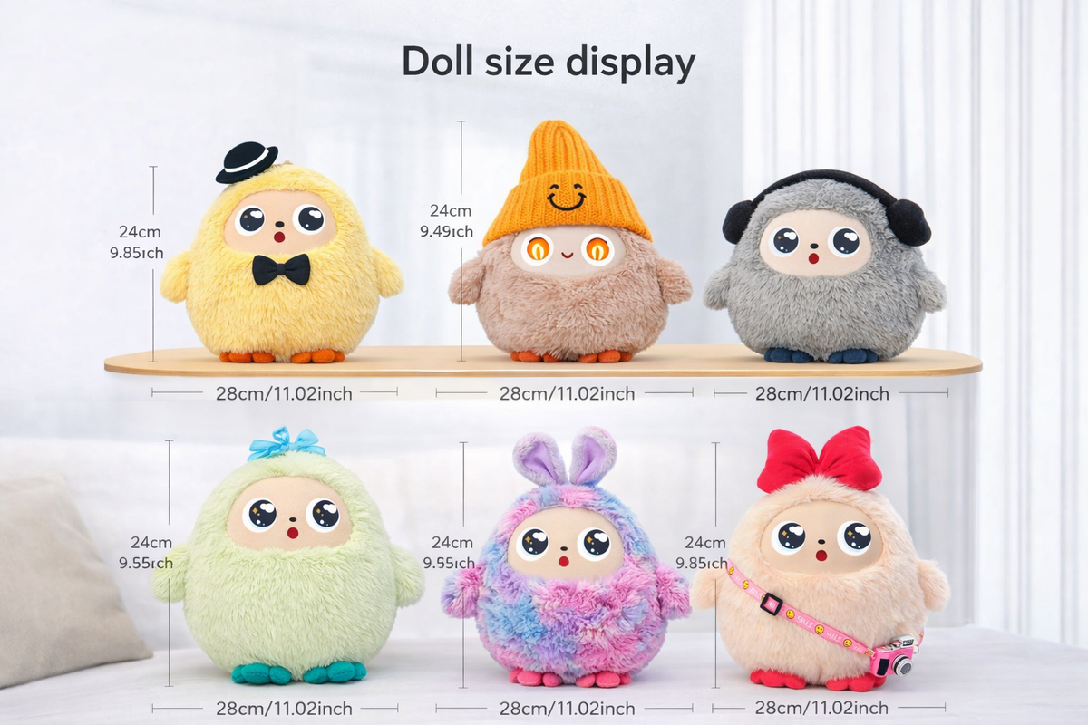 AI Smart Plush Toy – Interactive Voice Companion with LED Eyes & App Control