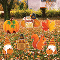 Pumpkin Yard Signs, Fall Harvest Lawn Decorations with Stakes, Thanksgiving Outdoor Garden Patio Walkway Autumn Holiday Party Décor